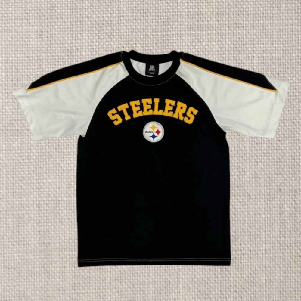 NFL Apparel Pittsburgh Steelers NFL Football Embroidered Jersey Shirt Youth LG